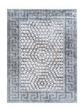 Tapis Géométrique Bleu & Crème - Capri N°04