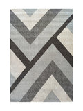 Tapis Géométrique Gris et Bleu - Caspien