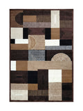 Tapis Géométrique Marron & Crème - Valore