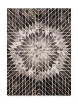 Tapis Géométrique Marron et Crème - Torino