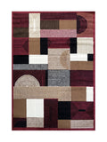 Tapis Géométrique Rouge & Marron - Valore