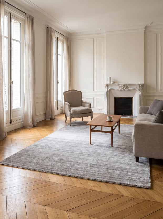 Wol-viscose vloerkleed Taupe - Mattino