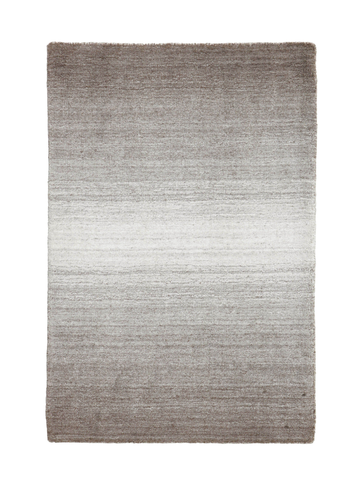 Woll-Viskose-Teppich Taupe - Mattino vollständig von oben gesehen
