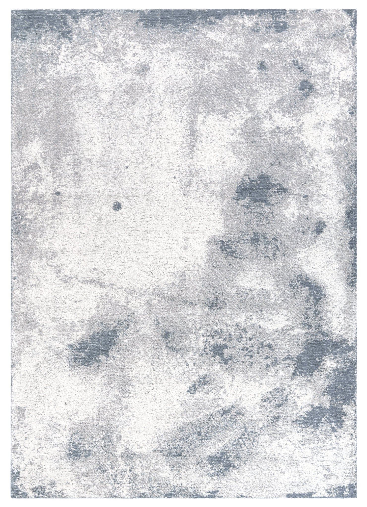 Tapis rectangulaire gris clair et foncé avec motif abstrait, ambiance moderne