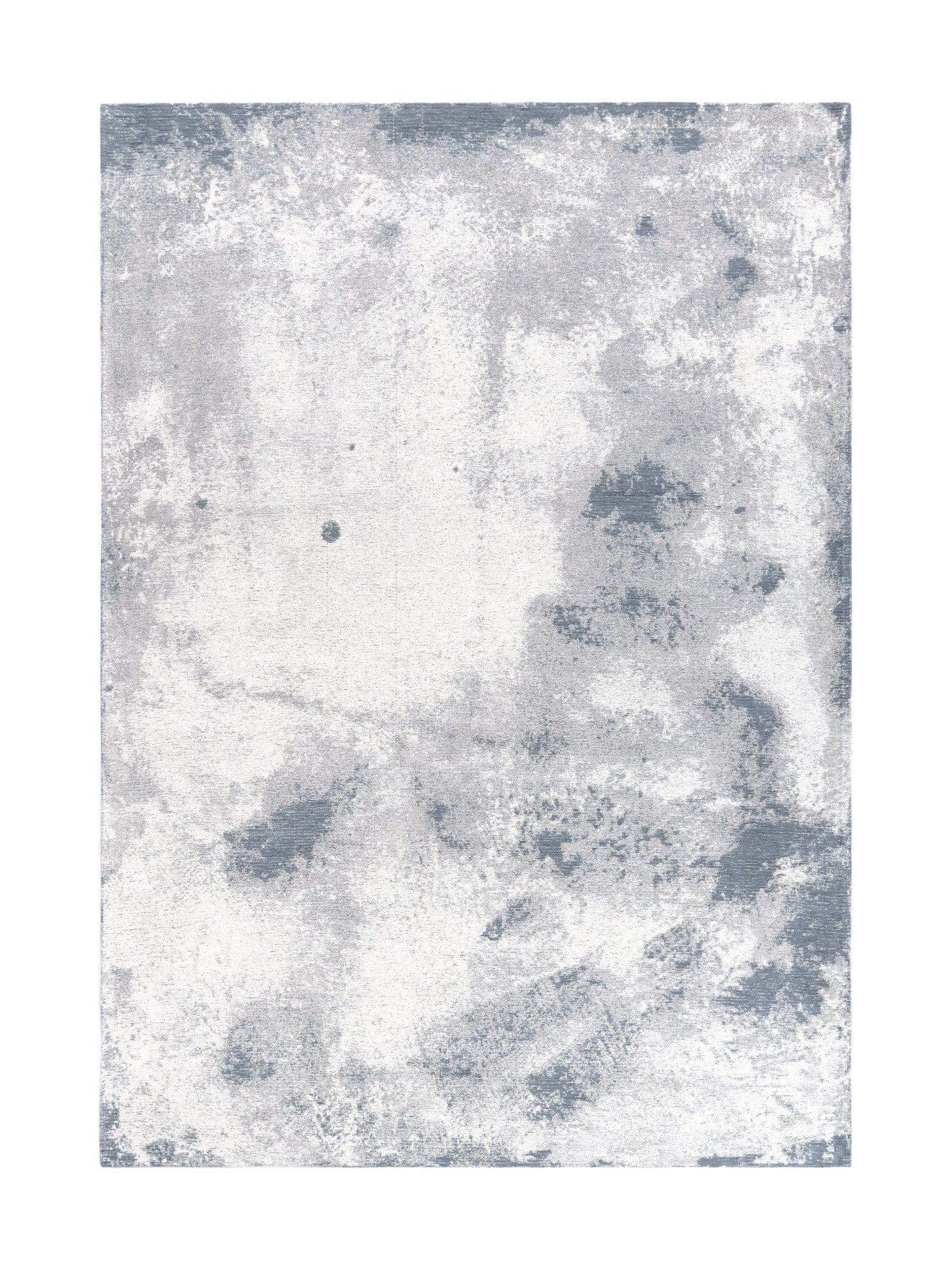 Tapis rectangulaire gris clair et foncé avec motif abstrait, ambiance moderne
