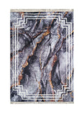 Tapis Lavable Design Gris et Or - Terrazzo