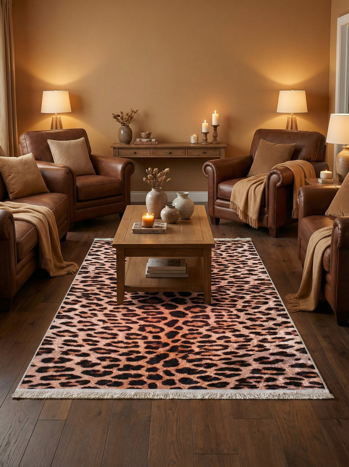 Tapis Lavable Design Léopard - Terrazzo