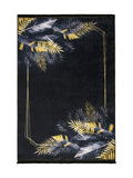 Tapis Lavable Design Noir et Or 01 - Onyx