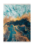 Tapis Lavable Design Vert Doré - Terrazzo N°2