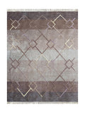 Tapis Lavable Géométrique Taupe et Gris - Vertigo