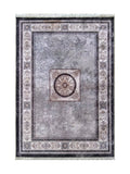 Tapis Lavable Oriental Gris et Crème - Terrazzo