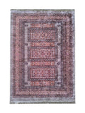 Tapis Lavable Oriental Gris et Rouge - Terrazzo