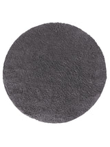 Tapis Lavable Rond Shaggy Gris Anthracite - Sahel
