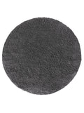 Tapis Lavable Rond Shaggy Gris Foncé - Sahel