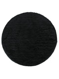 Tapis Lavable Rond Shaggy Noir - Sahel
