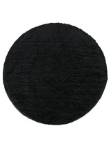 Tapis Lavable Rond Shaggy Noir - Sahel