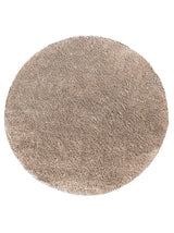 Tapis Lavable Rond Shaggy Sable - Sahel