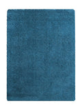 Tapis Lavable Shaggy Bleu Canard - Sahel