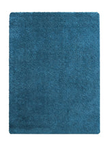 Tapis Lavable Shaggy Bleu Canard - Sahel