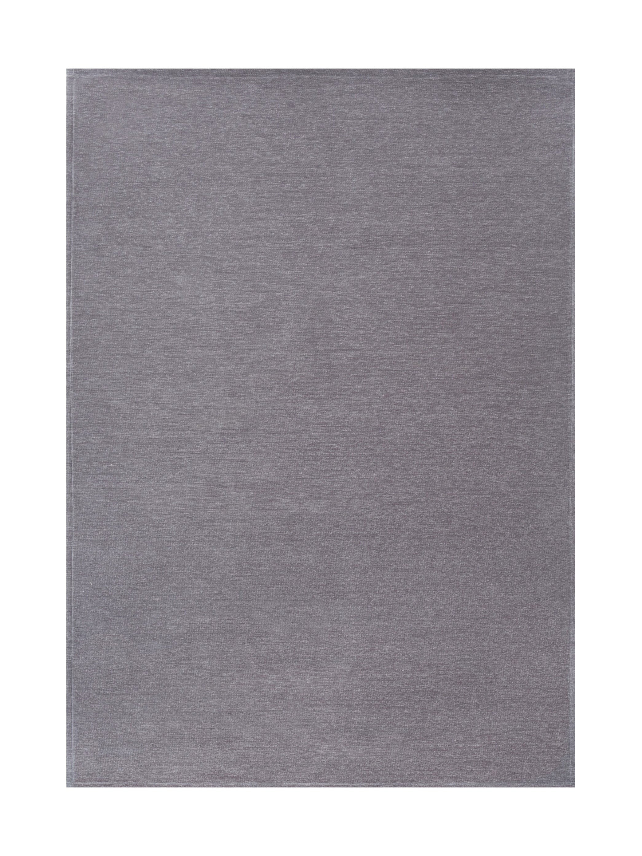 Tapis rectangulaire gris uni, style sobre, ambiance neutre