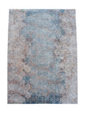 Tapis Lavable Vintage Bleu et Cuivre - Terrazzo
