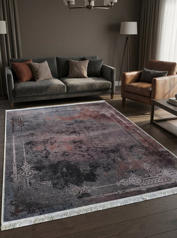 Wasbaar vloerkleed Vintage Blauw - Terrazzo
