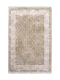 Tapis Lavable Vintage Crème et Vert - Terrazzo