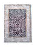 Tapis Lavable Vintage Gris et Bordeaux - Terrazzo