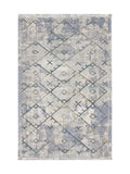 Tapis Lavable Vintage Gris et Crème - Vertigo