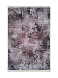 Tapis Lavable Vintage Mauve et Anthracite - Terrazzo