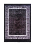 Tapis Lavable Vintage Noir et Gris - Terrazzo