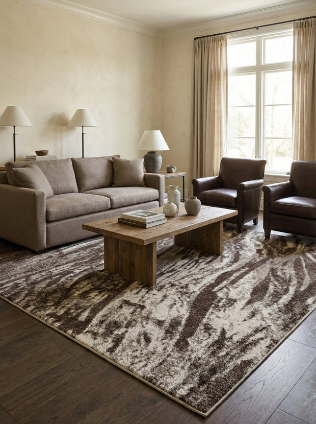 Tapis Moderne Beige et Marron - Torino