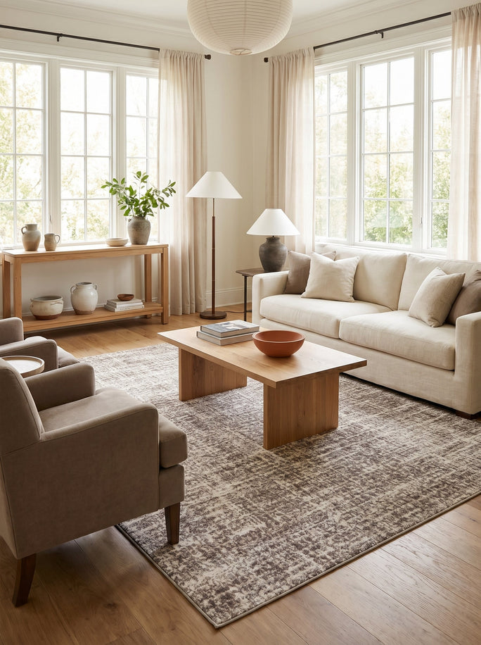 Beige & Taupe Modern Rug - Mirador