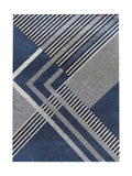 Tapis Moderne Bleu et Gris - Dante
