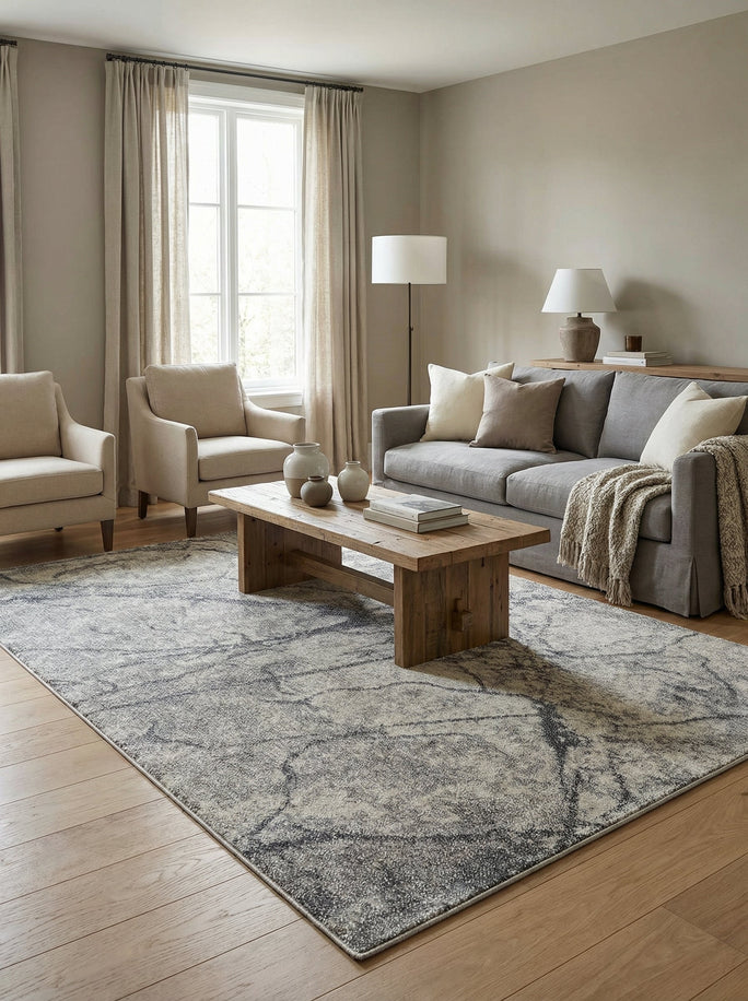 Grey & Anthracite Modern Rug - Mirador