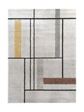Tapis Moderne Gris Clair et Moutarde - Caspien