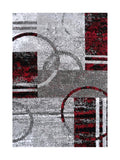Tapis Moderne Gris & Rouge - Camden