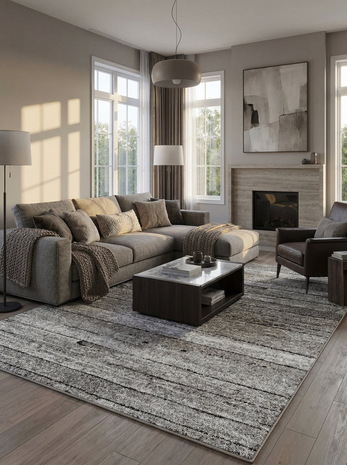 Grey Modern Rug - Torino No. 20