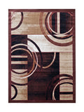 Tapis Moderne Marron & Crème - Valore