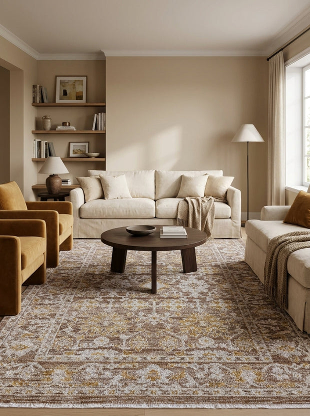 Oosters vloerkleed Beige & Grijs - Perugia