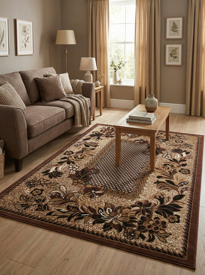 Tapis Oriental Beige & Marron - Valore