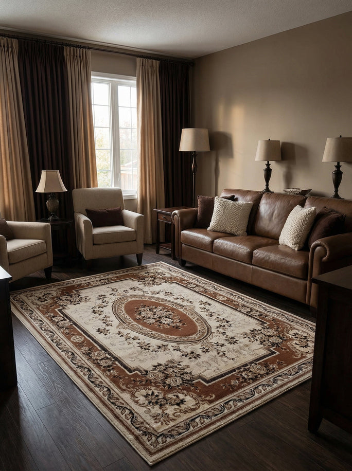 Brown Oriental Rug - Riviera No. 04