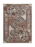 Tapis Oriental Médaillons Beige & Marron - Valore