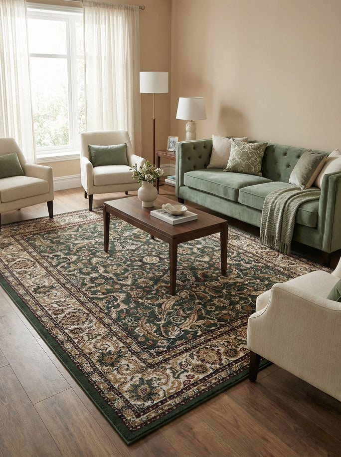 Tapis Oriental Vert - Riviera N°02