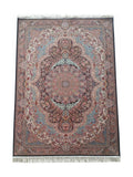 Tapis Persan Bleu Marine et Rose - Isfahan N°05