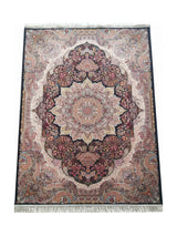 Tapis Persan Bleu Marine et Rose - Isfahan N°10