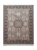 Tapis Persan Crème et Bleu Marine - Isfahan N°09