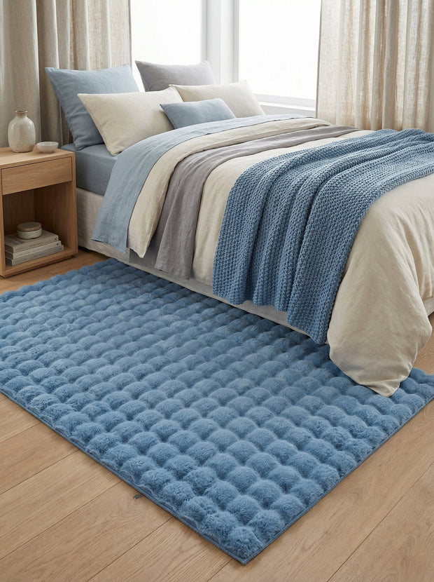 Tapis Shaggy Bleu - Prismo