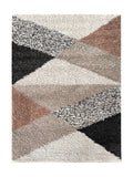 Tapis Shaggy Moderne Beige et Gris - Calvino N°02