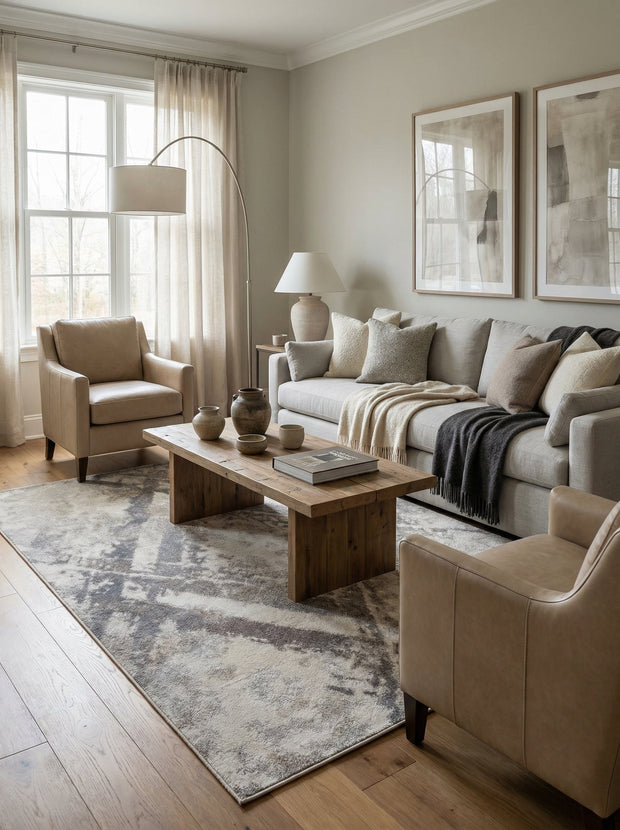 Tapis Vintage Beige & Gris - Mirador